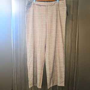 RQT Plaid Mid Rise Trousers, 18W